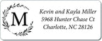 Personalized Return Address Labels Simple - Set of 240 Elegant Custom Mailing Labels for Envelopes, Self Adhesive Flat Sheet Rectangle Personalized Name Stickers (White)