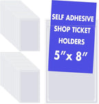 Outus Self Adhesive Shop Ticket Holders Clear Plastic Sleeves Adhesive Pockets by Outus