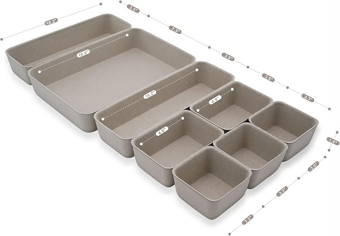 Welaxy Desk Drawer organizer trays Felt storage bin Sleek Minimalist Lifestyle - Image 5