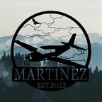 Personalized Metal Airplane Wall Art, Airplane Name Sign, Customized Pilot Name - Image 3