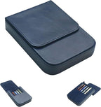 MIVLXLX Leather 6 Fountain Pen/Pencil Tray Case, Magnetic Closure by MIVLXLX