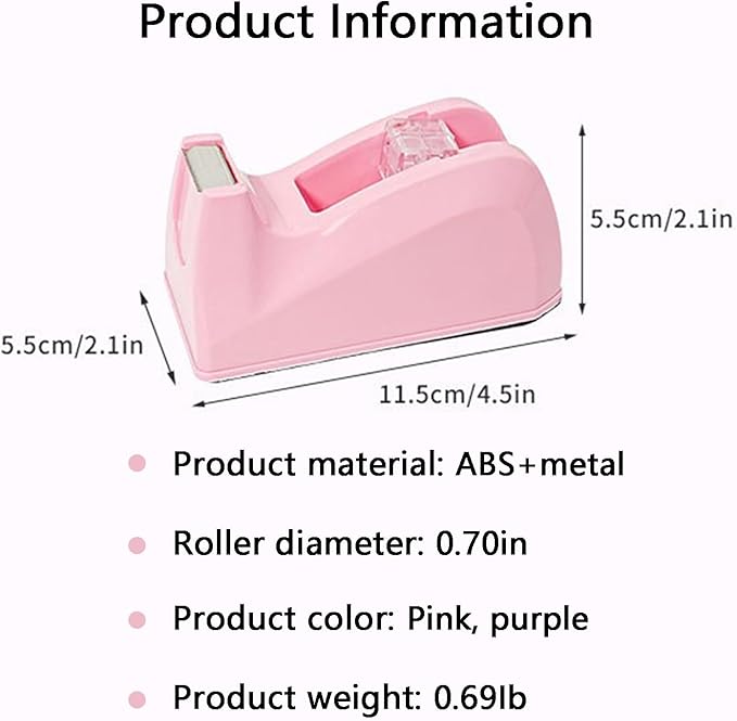 Basics Desktop Tape Dispenser, Office Desk Tape Dispenser, Heavy Duty Desk - Image 2