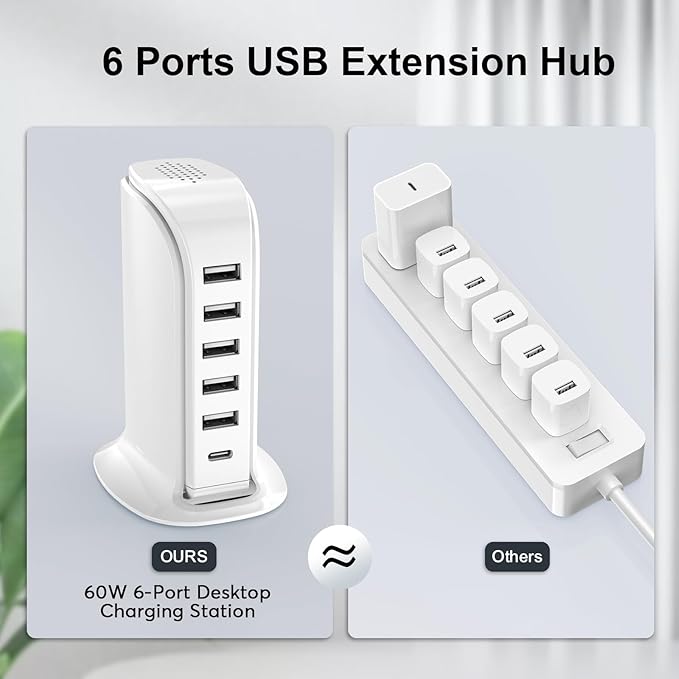Charging Station for Multiple Devices Upoy, USB C Charger Block Fast Charging - Image 3