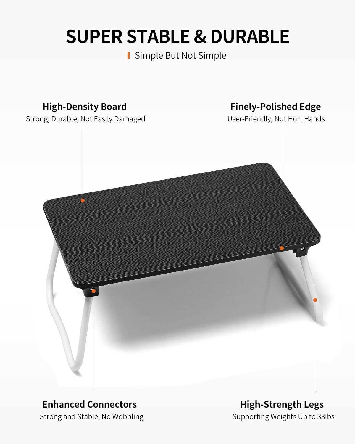 FISYOD Foldable Lap Desk, Laptop Bed Desk, Portable Bed Table, Laptop Stand f...