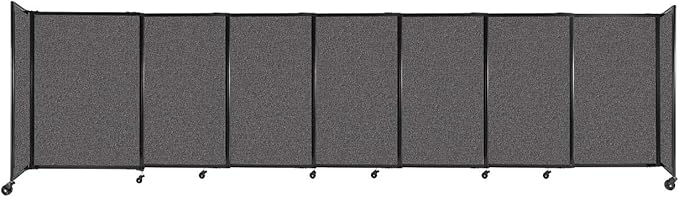 Versare Straightwall Sliding Portable Wall Partition | Freestanding Office by VERSARE
