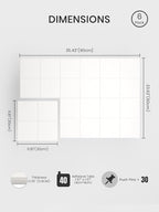 Bumusty Large Cork Board Alternative-36 x24 Felt Bulletin Board Tiles, - Image 2