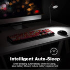 MOFII Wireless Keyboard and Mouse Combo, 2.4GHz Retro Full Size Typewriter - Image 4
