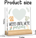 Baby Announcement Gifts for New Parents, Funny Baby Countdown Weeks Acrylic Sign - Image 3