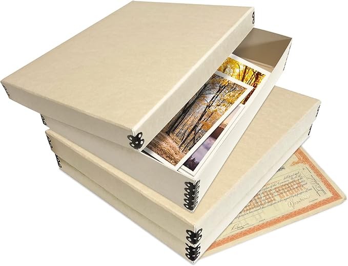 Lineco Museum Archival Storage Box, 11.75x14.75x3 in. Drop Front Design. - Image 6