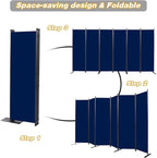 CHOSENM Room Divider, 6 Panel Folding Privacy Screens - Image 5