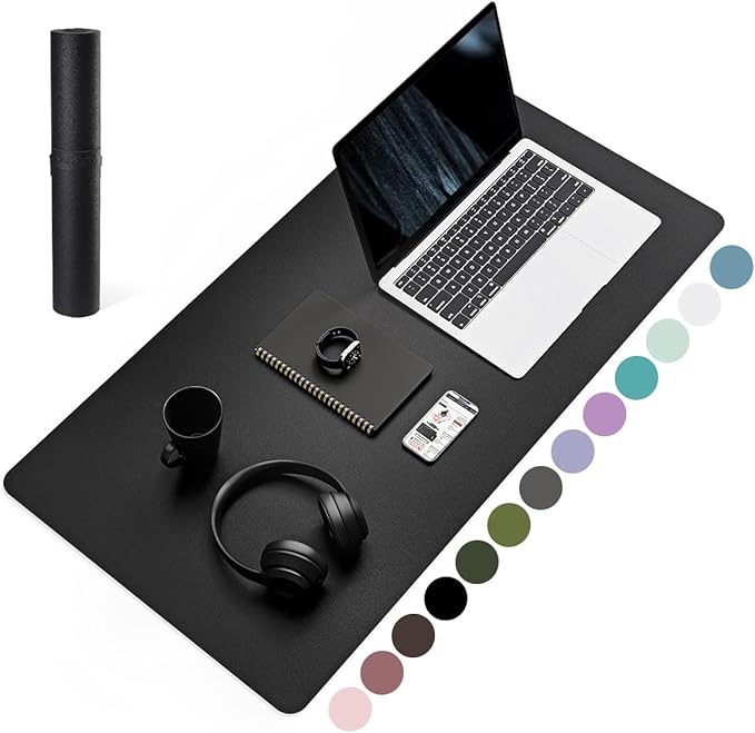 YSAGi Non-Slip Leather Desk Pad, Waterproof Laptop Computer Desk Keyboard Mat by YSAGi
