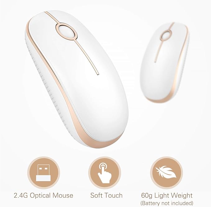 VssoPlor Wireless Mouse, 2.4G Slim Portable Computer Laptop Mouse - Image 4