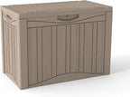 TARKARI 45 Gallon Lockable Resin Deck Box, Waterproof & UV-Resistant Outdoor by Home