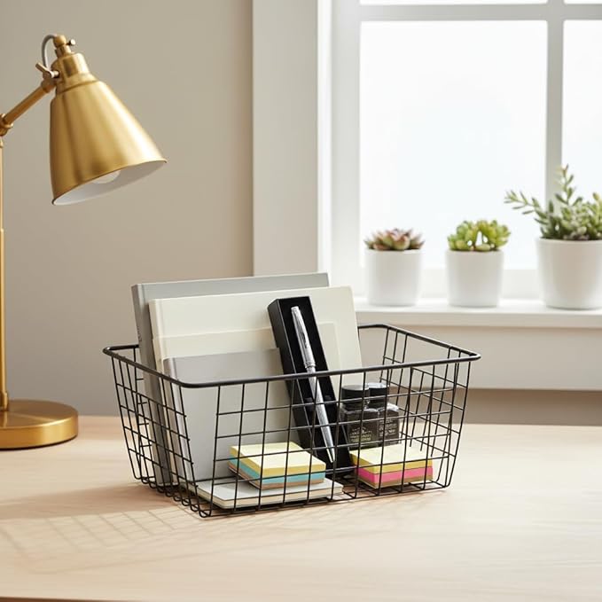 HDYOUDO Metal Black Large Wire Basket Food Storage Organizer, pantry organizers - Image 6
