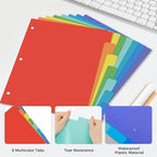 SUNEE 8 Tab Binder Dividers, Plastic Dividers - Image 5