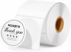 MUNBYN 2 Inch Circle Thermal Labels for Business, 750 Sheets/1 Roll | Thermal Sticker Labels, No BPA and BPS, Self-Adhesive, Print Clear and Sharp, Wide Compatibility