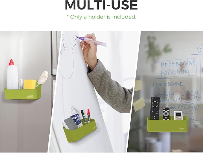 loukin Magnetic and Adhesive Marker Holder, Dry Erase Accessory Tray, Magnetic - Image 5
