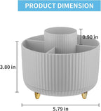 Marbrasse Desk Organizer, 360-Degree Rotating Pen Holder, Desk Organizers and - Image 5