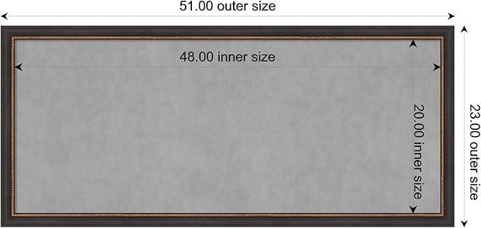 Amanti Art Black Framed Magnetic Board 23x51 Oversize Vision Board - Image 4