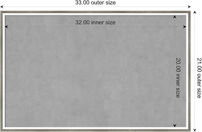 Amanti Art Silver Framed Magnetic Board 21x33 Large Vision Board - Image 3