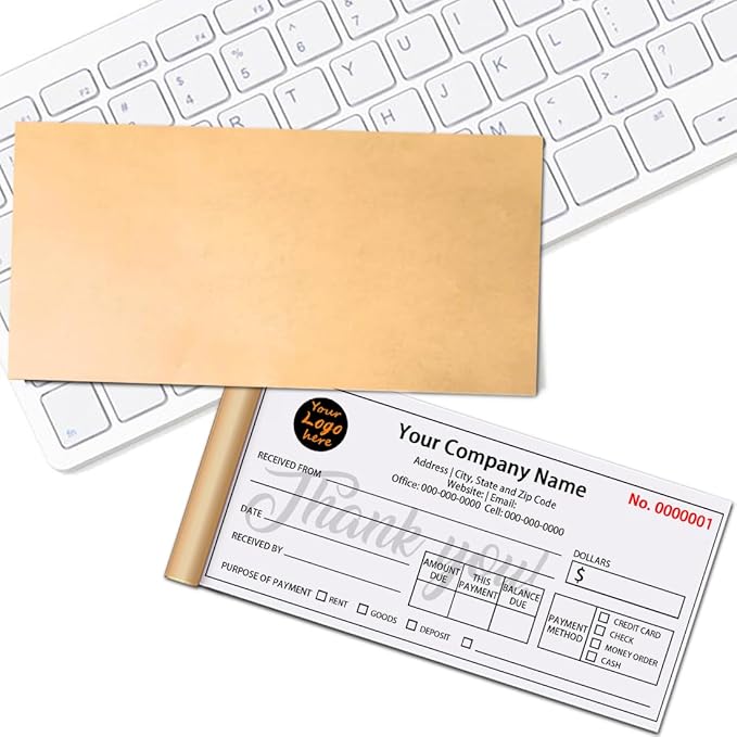 Personalized Invoice Book Custom 2 Part/3 Part Receipt Book Quote Estimate - Image 6