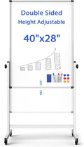 Rolling Whiteboard on Wheels, Double-Sided Magnetic Dry Erase Board by WOREEY