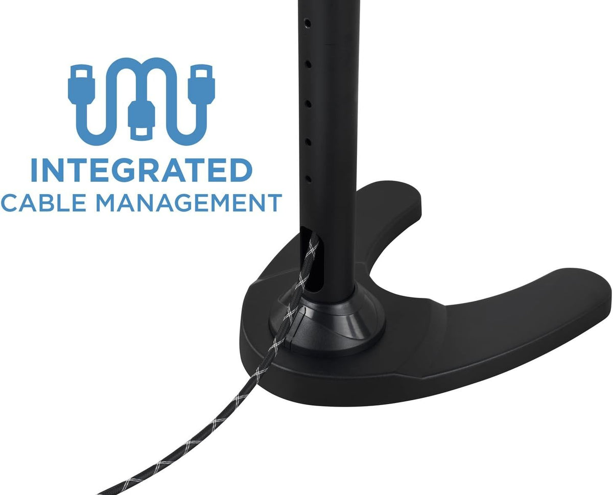 Mount-It! Triple Monitor Stand for 3 Screens up to 24", Height Adjustabl...
