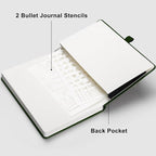 RETTACY Bullet Dotted Journal Notebook, 256 Pages, A5 Medium Size, Leather - Image 7