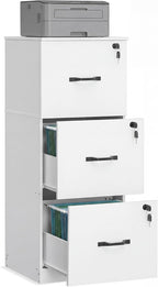 vasagle 3 drawer file cabinet with locks, for, main product view