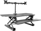 Mount-It! Standing Desk Converter Height Adjustable 47" Extra Large Wide Stand - Image 3