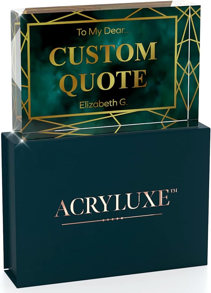 Personalized Gifts, Custom Quote Block Letter Board, Crystal-Clear Acrylic by MySignCenter