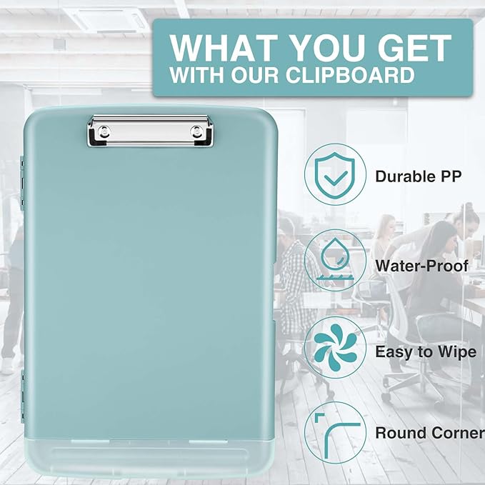 Sooez Clip Boards 8.5x11 with Storage, High Capacity Storage Clipboard - Image 4
