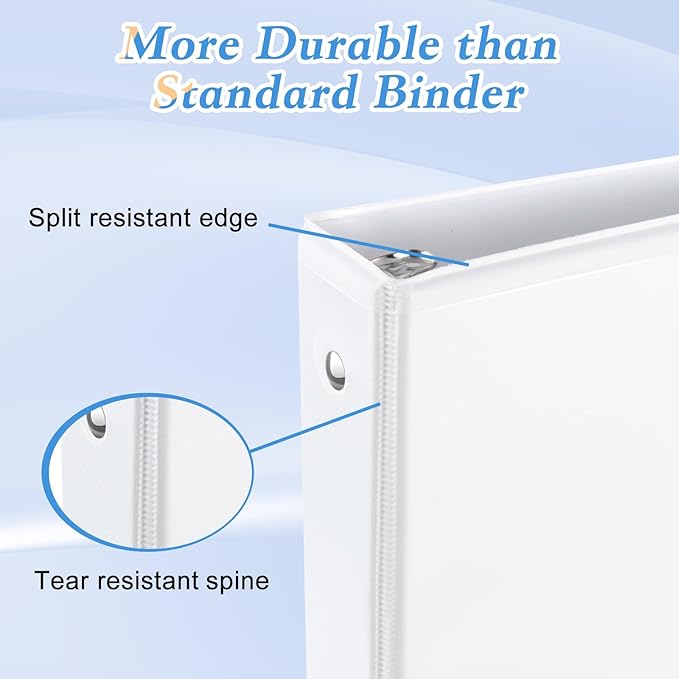 CIXILDTS 2" 3 Ring Binder, Standard 2-inch Round Ring Binder Fit Letter Size - Image 5