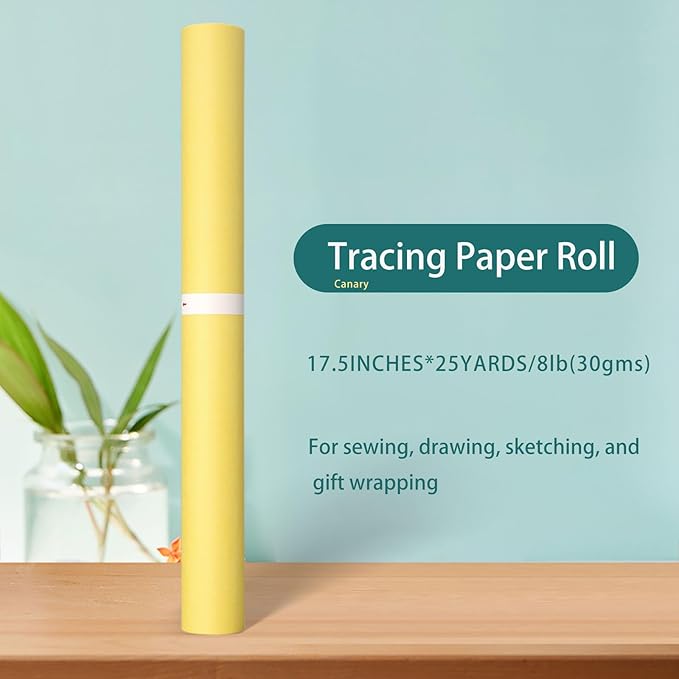 SEMLEART Tracing Paper Roll, 17.5-inch x 25yard，Yello Translucent Vellum - Image 2