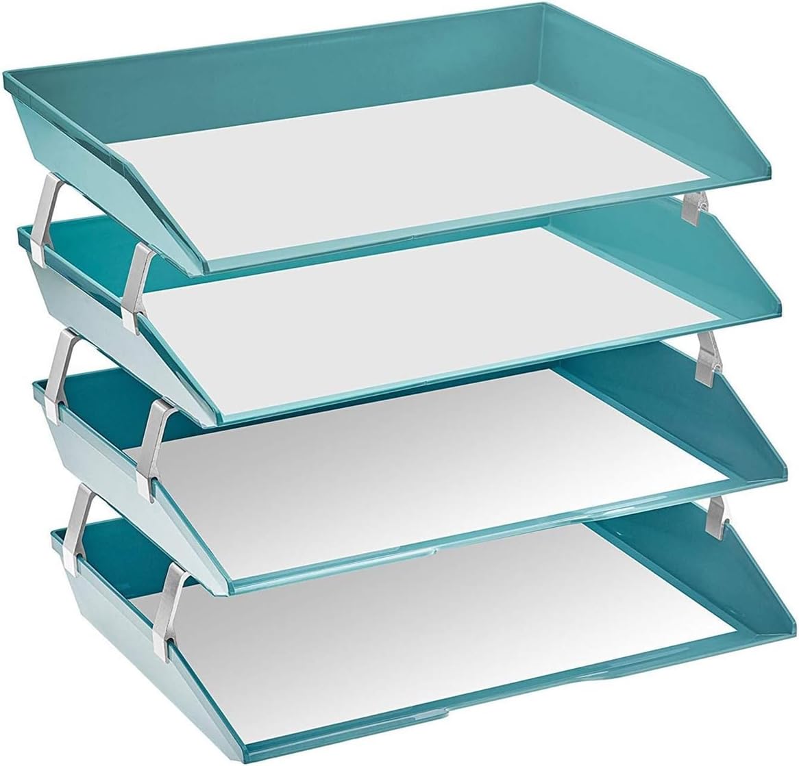 Acrimet 4 Tier Paper Letter Tray Side Load Letter Size, Office Desk File Docu...