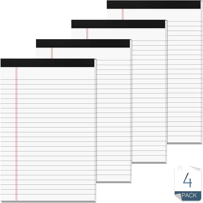 Note Pads 5x8 for Work White Legal Pads 5x8 College Ruled Legal Notepads Lined by Aidunmis