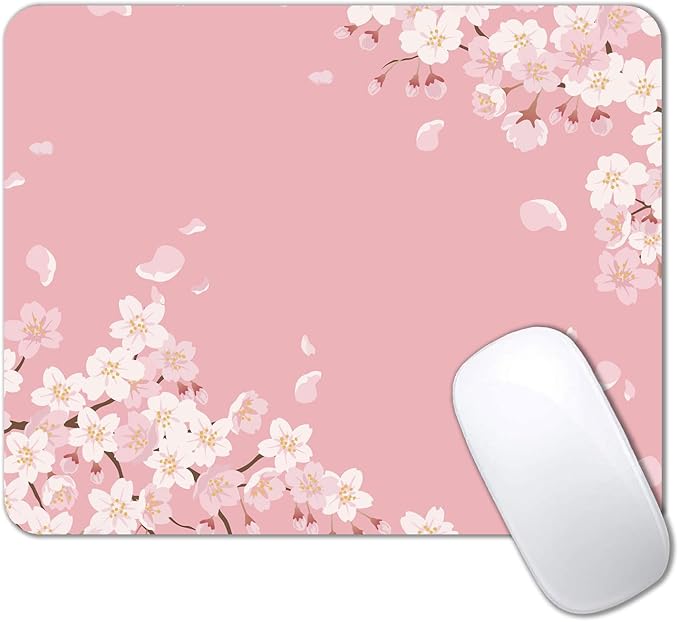 IMAYONDIA Cute Pink Mouse Pad, Floral Flowers Mouse Pad, Sakura Cherry Blossom by IMAYONDIA
