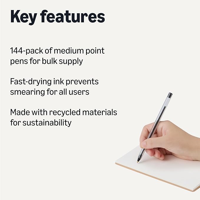 Amazon Basics Ballpoint Pens, 144 Pack - Image 2