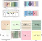 BAYTORY 1300 Sheets Pastel Transparent Sticky Notes, Self-Adhesive Translucent - Image 2