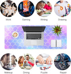 QIYI Multifunctional Office Desk Pad, Water-Resistant PU Leather Mouse Pad - Image 7