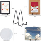 Decolore 3 Pack 6 Inch Black Metal Display Stands Plate Holder Display Stands - Image 5