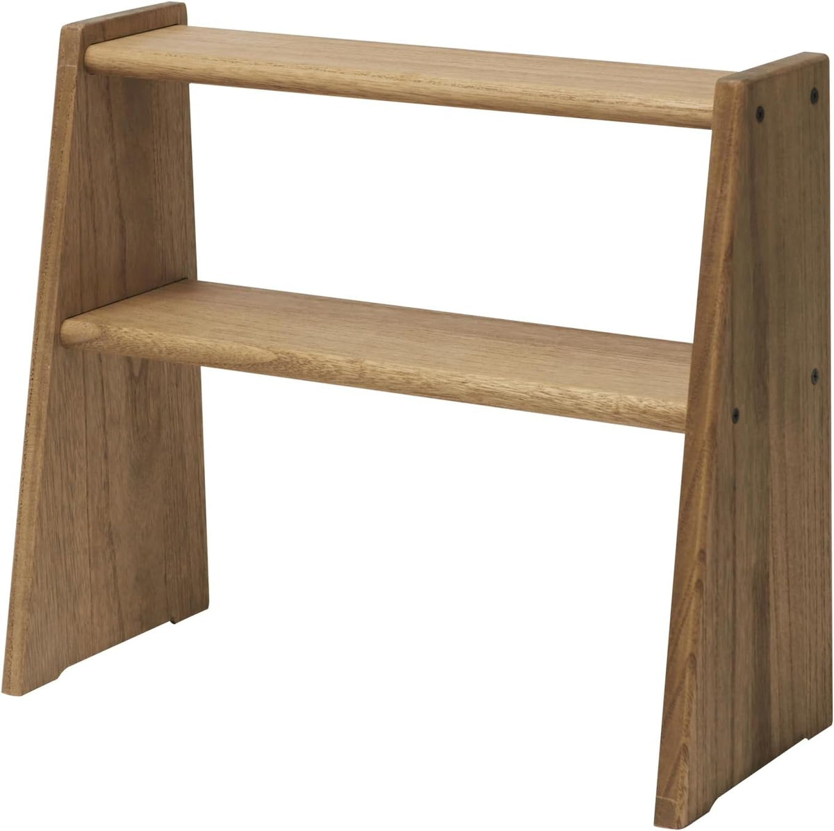 KIRIGEN Wood 3-Tier Ladder Shelf, Desk Organizer, Brown DGNJ-DBR