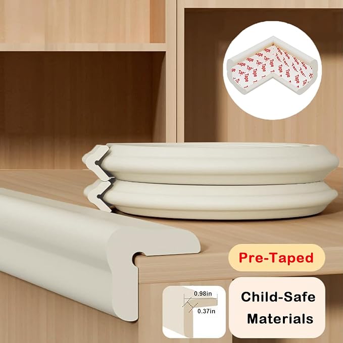 Baby Proof Corners and Edges Protector 10ft Edge+4 Corner Guard, Fireplace Baby - Image 3
