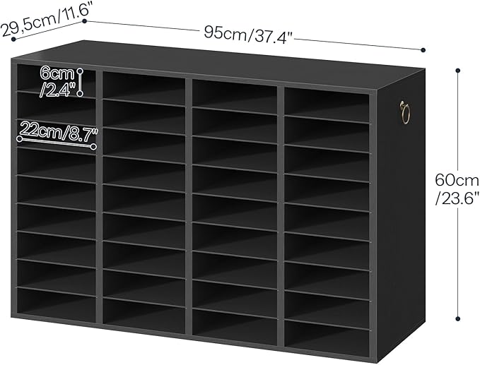 HOOBRO Wooden Literature Organizer, 36-Slot Mail Sorters, Removable Classroom - Image 2