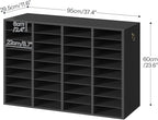 HOOBRO Wooden Literature Organizer, 36-Slot Mail Sorters, Removable Classroom - Image 2