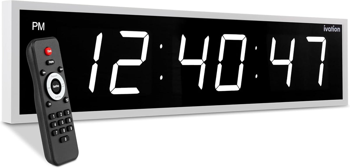 Ivation Oversized 24" Large Digital LED Clock | Big Digital Clock