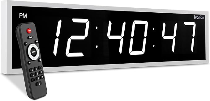 Ivation Oversized 24" Large Digital LED Clock | Big Digital Clock by Ivation