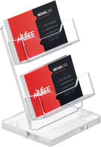 NIUBEE Acrylic Business Card Holder 2 Slots by NIUBEE