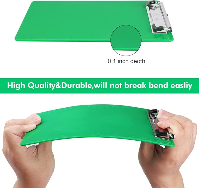 TFDLCG zm Green Clipboard with Pen Holder, Plastic Clipboard Standard Letter A4 - Image 4