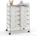 GLACER 10 Drawer Rolling Cart, Storage Cart by GLACERGrowupinhappiness